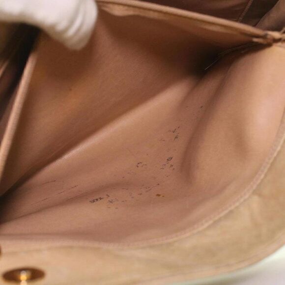 CHANEL Matelasse Chain Shoulder Bag Lamb Skin Beige CC - Picture 11 of 15